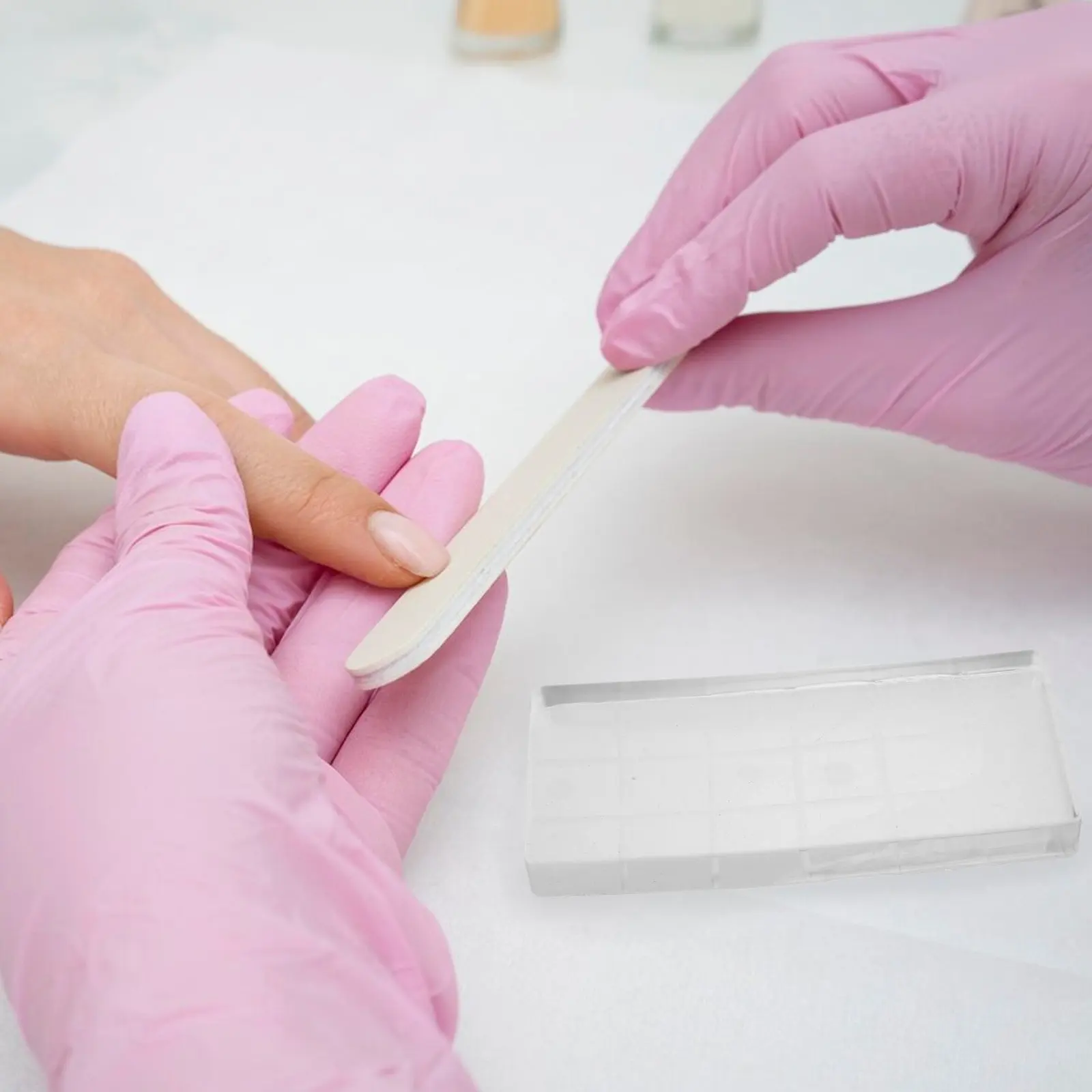 

Silicone French Tip Nail Stamper Clear Transparent Nail Art Stamping Tool for Intricate Designs DIY Professional Manicure Kit