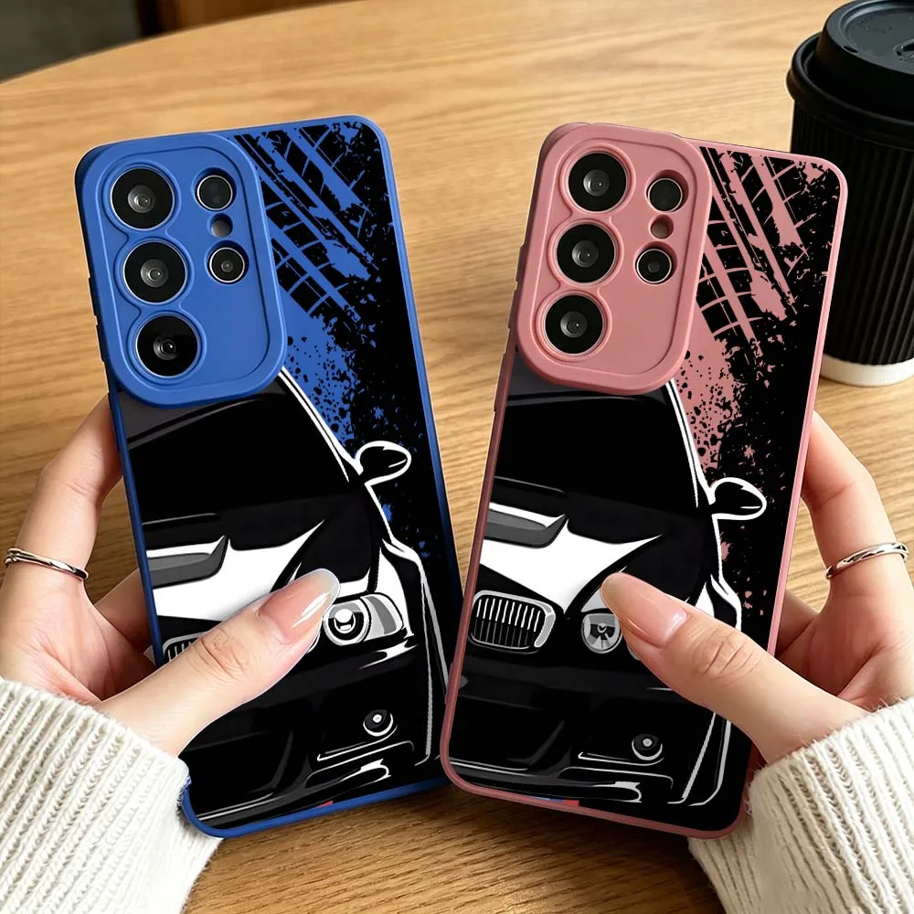 

Black Car Front View For Samsung Galaxy S26 S25 S24 S23 S22 S21 S20 Ultra Plus A15 A35 A54 A55 Soft Cover Phone Case