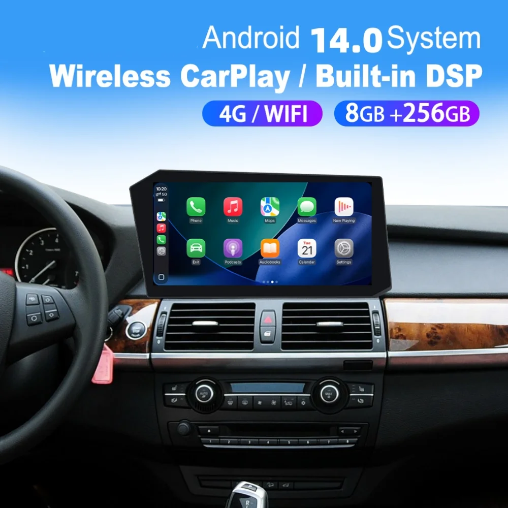 2026 Model 12.9 inch Car Multimedia Player For BMW X5 X6 2007~2019 Android Auto Carplay GPS Navigation Car Radio DSP Head Unit
