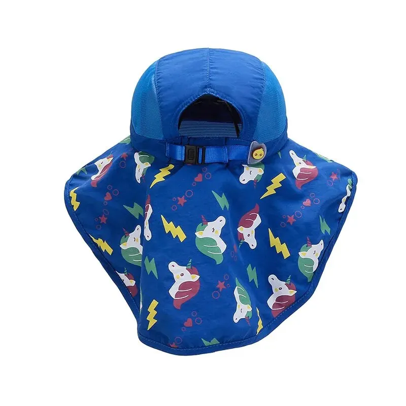 Spring Summer New Printed Kids Bucket Hat, Unicorn Sunscreen Quick Drying Hat, Outdoor Beach Hat For Men And Women