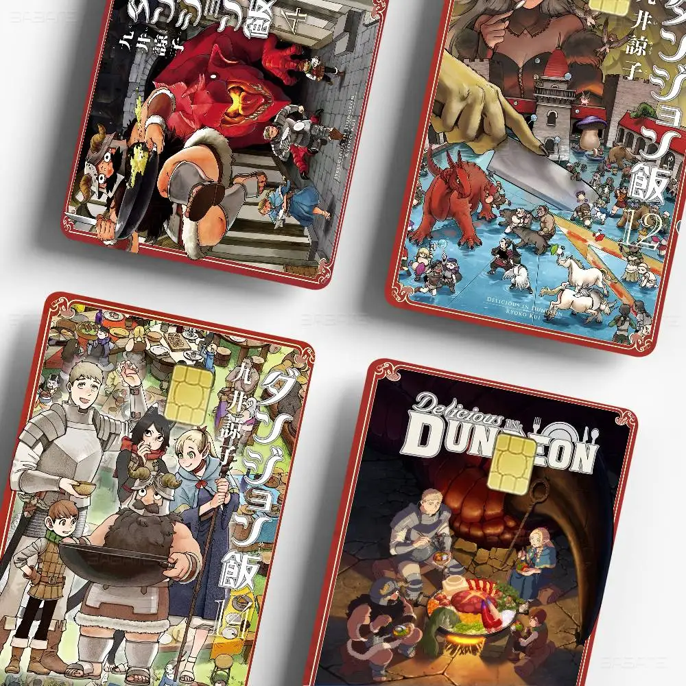 Delicious in Dungeon Anime Anime Sticker Film Skin Cover für Kreditkarte, Debit, Bankkarte vorne