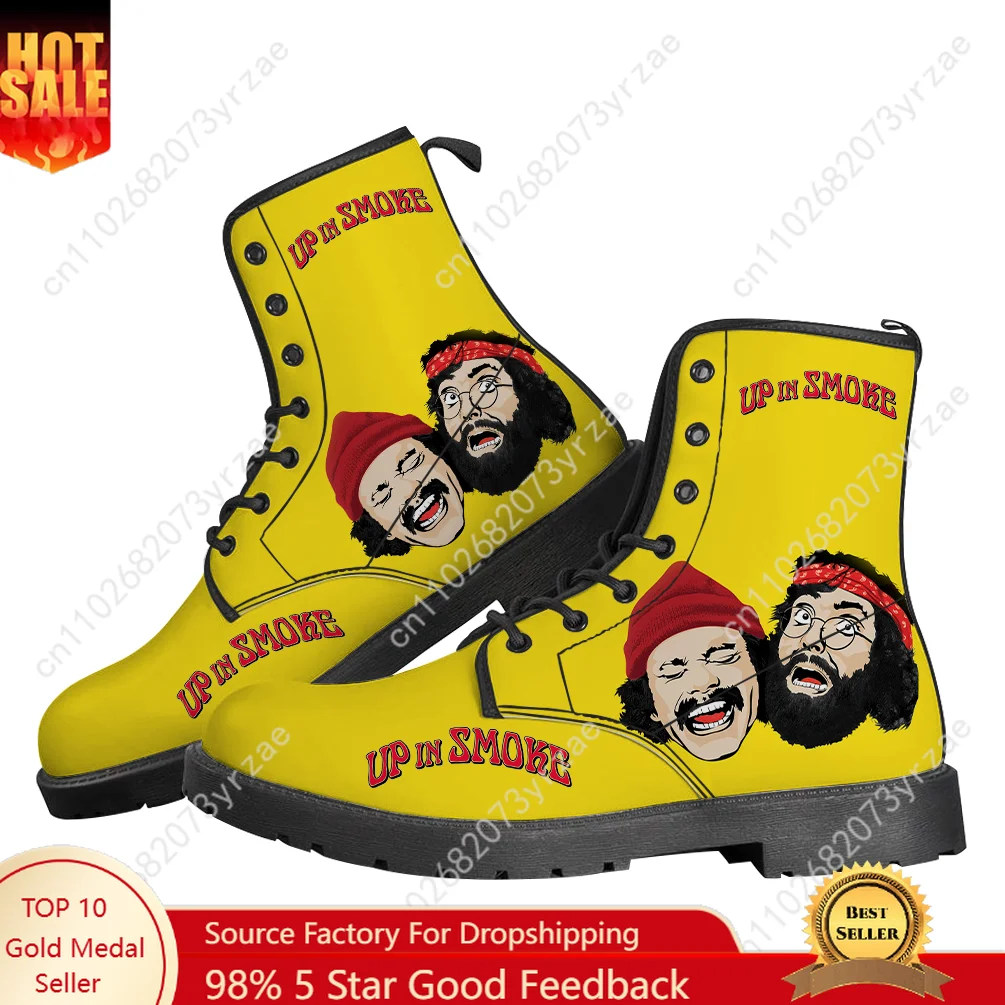 

Up in Smoke Boot Mens Womens Teenager Casual Boot Outdoor High Quality Personalized Casual Lightweight Pattern Custom Made Shoes