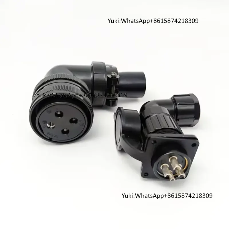 IP67 Waterproof MS5015 4Pin 90 Degree Elbow High Current 20A Industrial Metal Aviation Female Plug Mil Spec Connector for