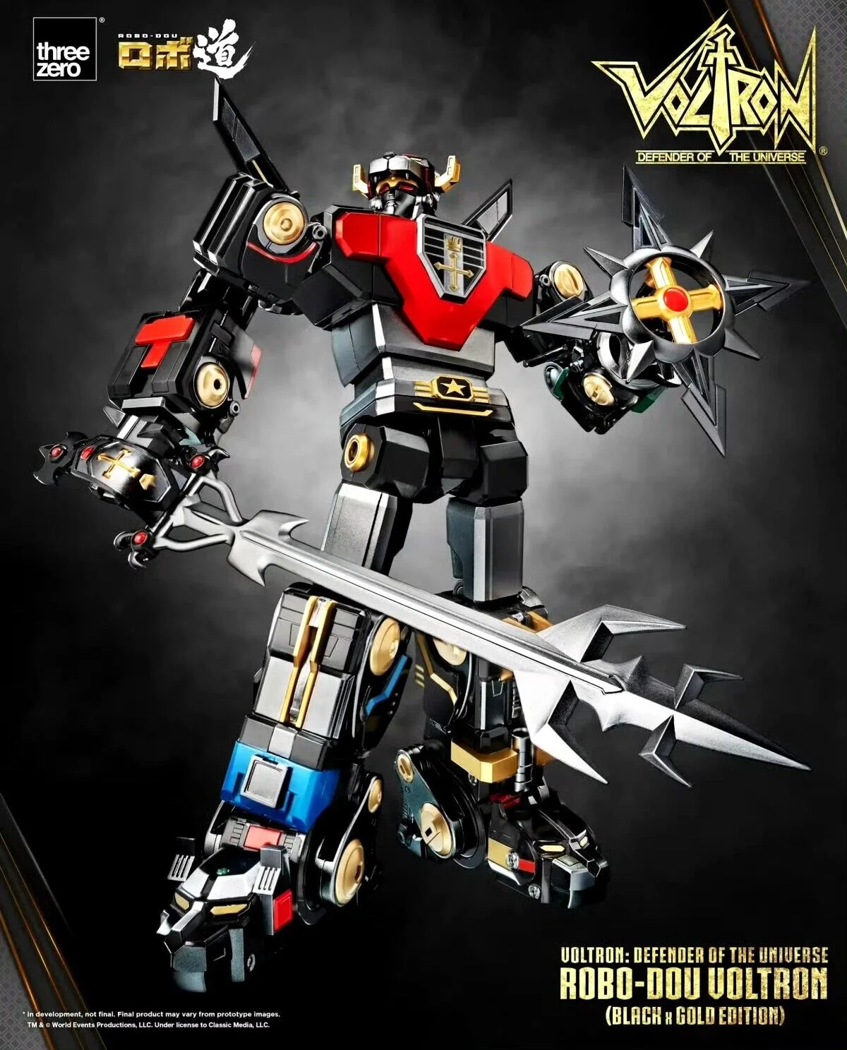 ROBO-DOU Voltron Defender of the Universe Black Gold Edition