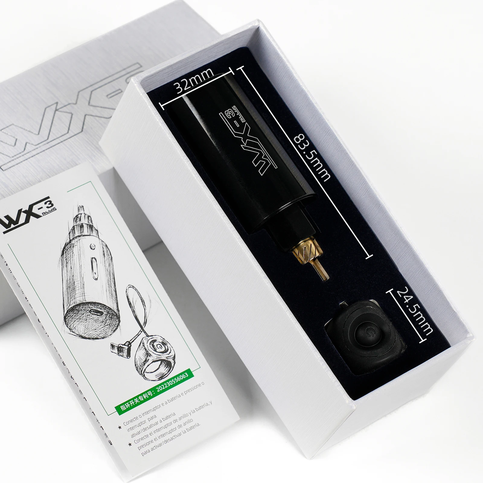 مصدر طاقة بطارية الوشم اللاسلكية لآلة قلم الوشم مقبس RCA اللاسلكي بواسطة شاشة الوشم الرقمية الصغيرة خفيفة الوزن #5