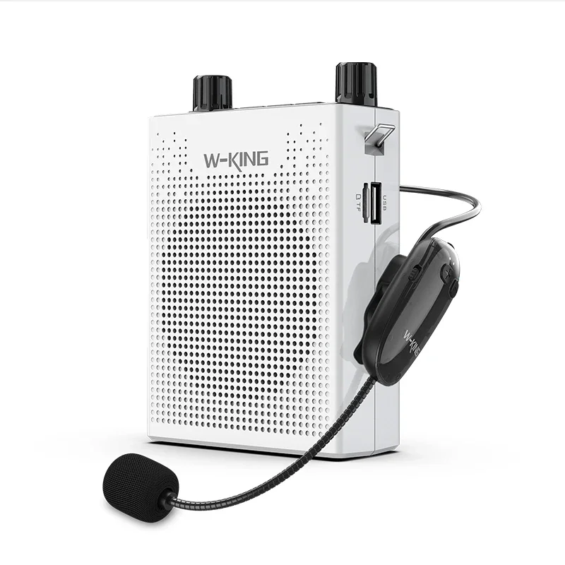 W-King KS06 Personal Voice Amplifier with Wireless Mic Bluetooth Portable Wireless Audio Amplifier for Sales Teacher Presenter