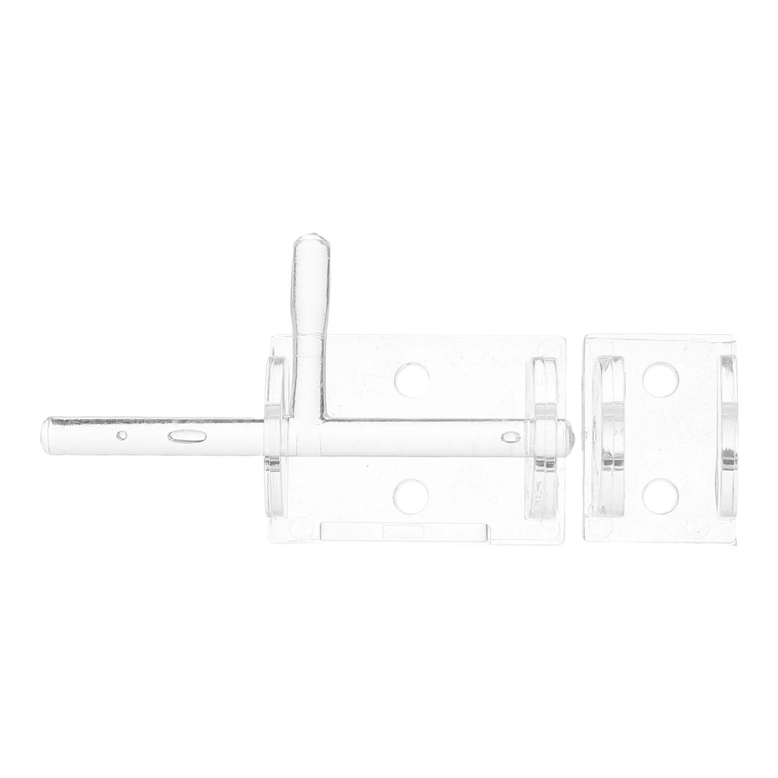 

Clear Acrylic Door Latch Self-Adhesive Transparent Mini Lock for Home Security No Drilling Easy Installation Hinge Clasp