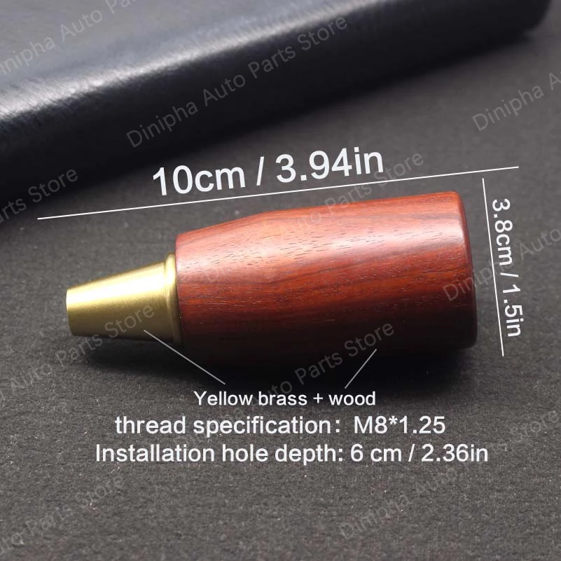 Suitable for Toyota Alphard 2015-2019 Crown 2015-2019 Vellfire 2015-2019 brass solid wood Gear Shift Knob  M8 thread specificati