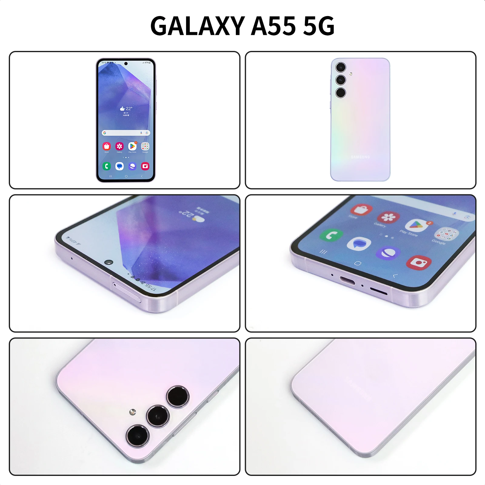Imagem -03 - Samsung-smartphone de Carregamento Rápido Galaxy A55 5g Exynos 1480 66 Fhd Mais Super Amoled Display 120hz Câmera 50mp 5000mah 25w 100 Original Novo