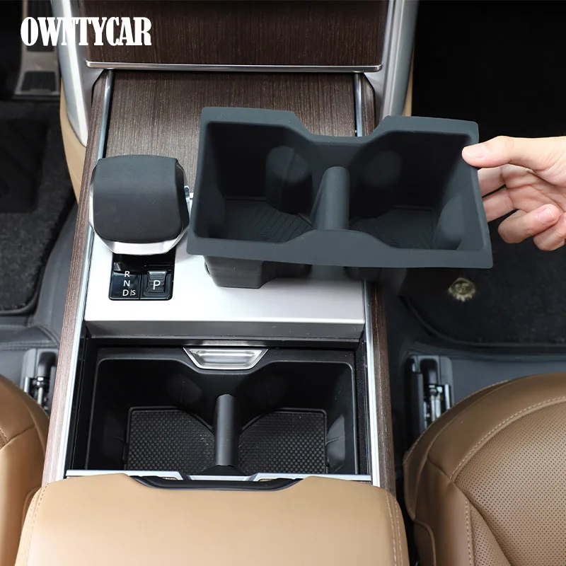 

Для Land Rover Range Rover Sport Vogue 2013-2025 TPE черный автомобильный держатель для чашки с водой на центральной консоли, ящик для хранения автомобильных аксессуаров