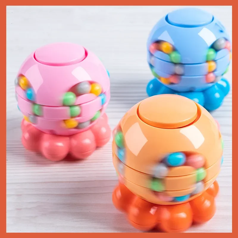 Magic Bean Cube Finger Rotating Giocattoli antistress per adulti Bambini Antistress Regali per alleviare l'ansia Puzzle