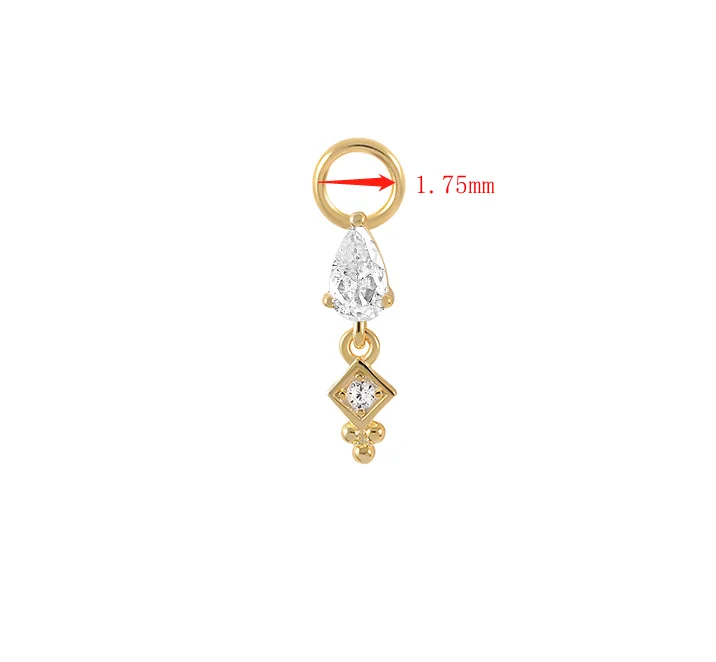Aide VIP Aangepaste 100% Echt 925 Sterling Zilveren Oorbel ketting ring DIY 1.75mm Charms Sieraden