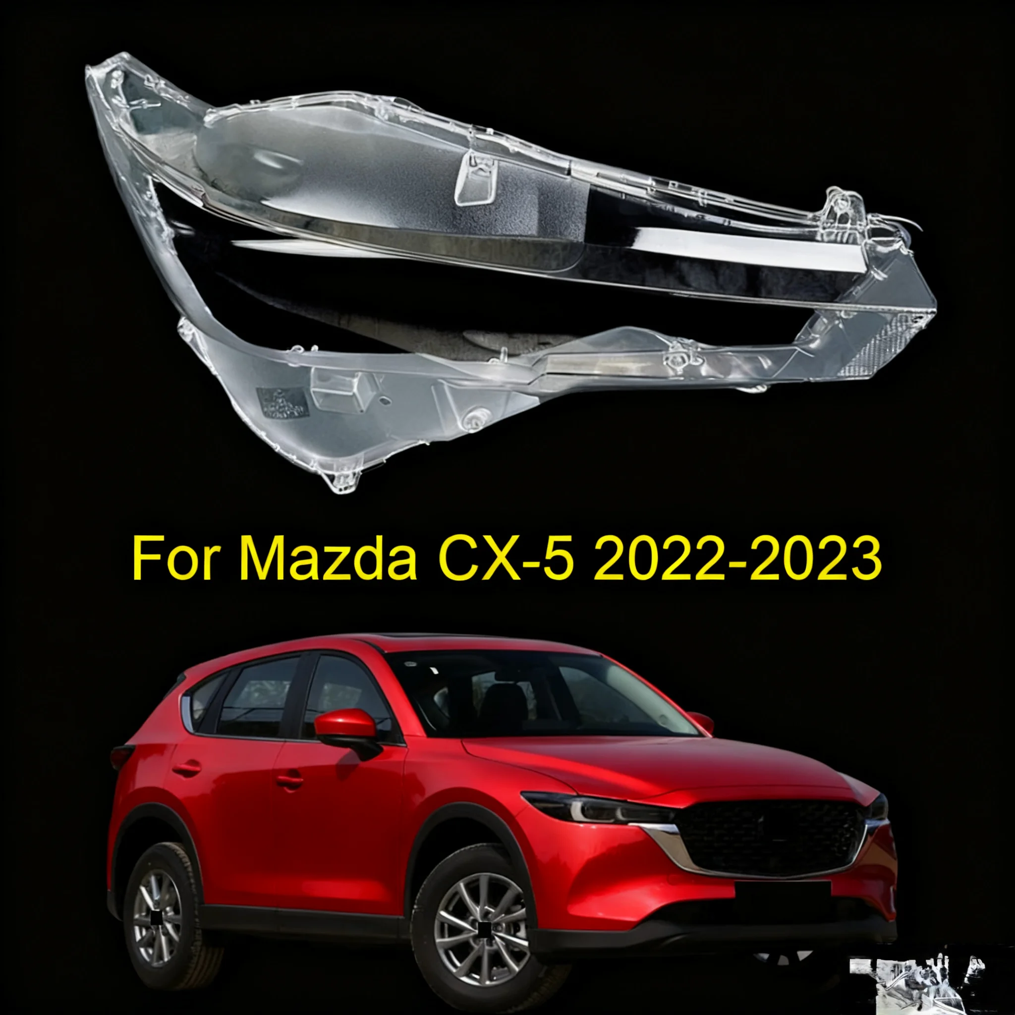 

For Mazda CX-5 CX5 2022-2023 Headlamp Shade Headlight Lens Cover Lampshade Auto Glass Lamp Shell housing
