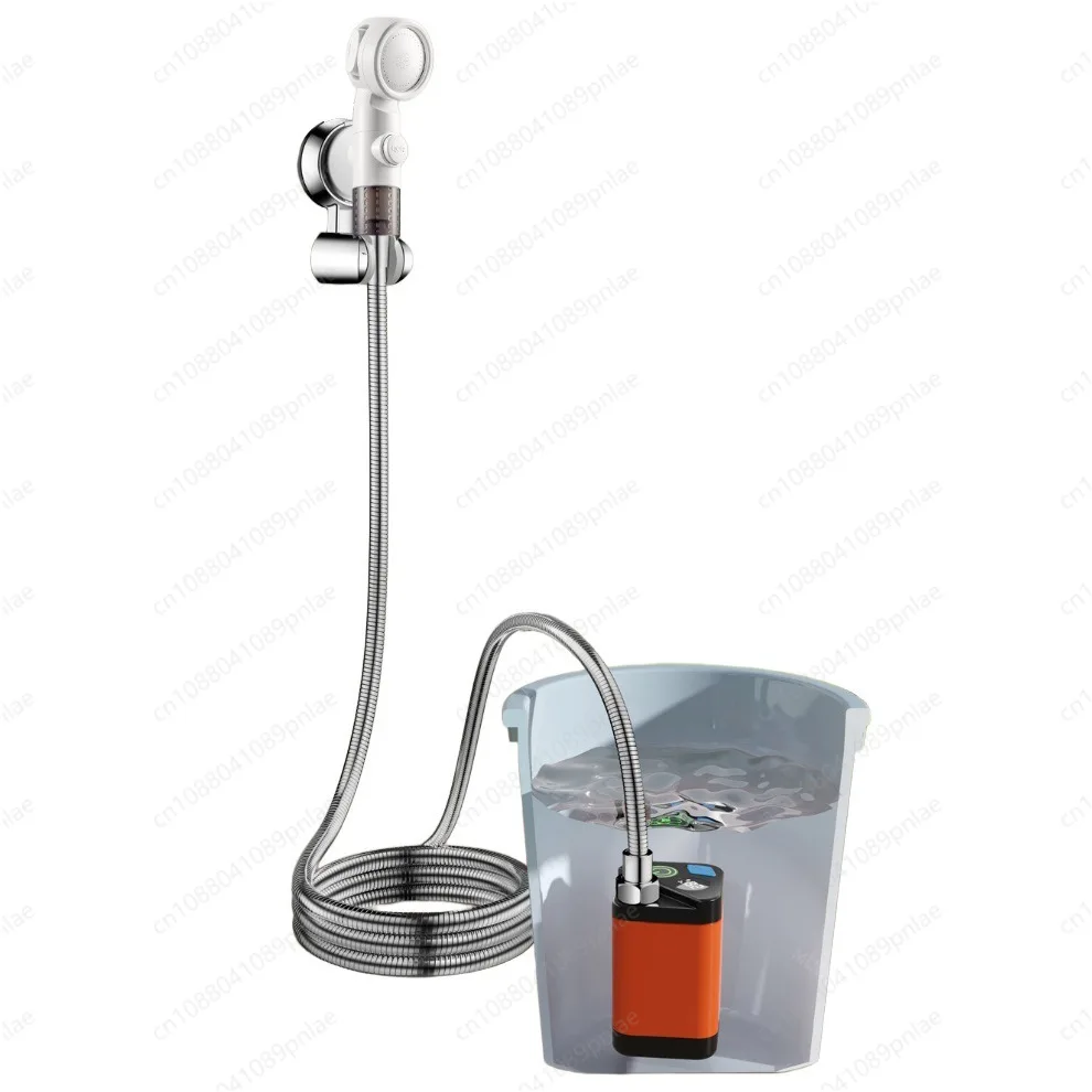 Portable Electric Booster Shower Head with Self-Priming Pump for Construction Dorm Outdoor