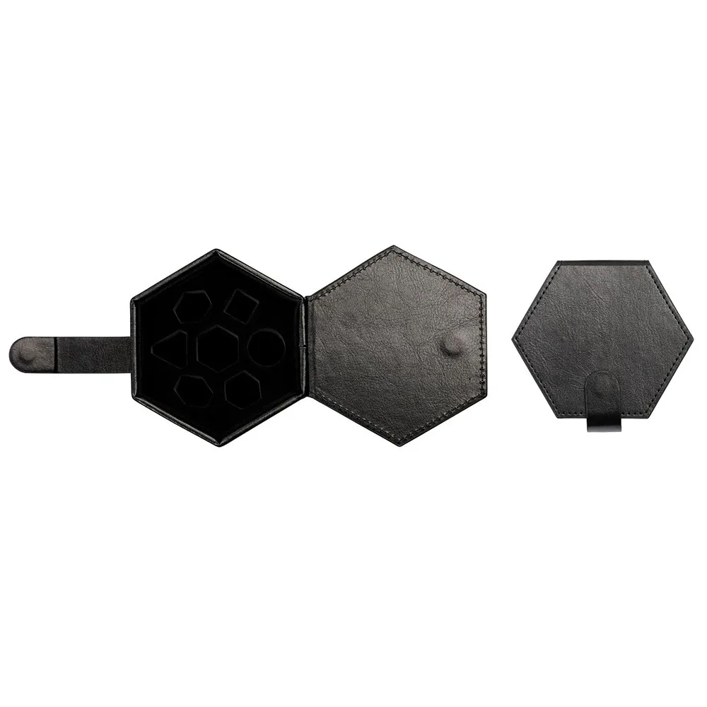 New PU Leather Dice Storage Bag Can Hold 7 Dice Protective Run Group Dice Box Hexagon DND Bundle Pocket