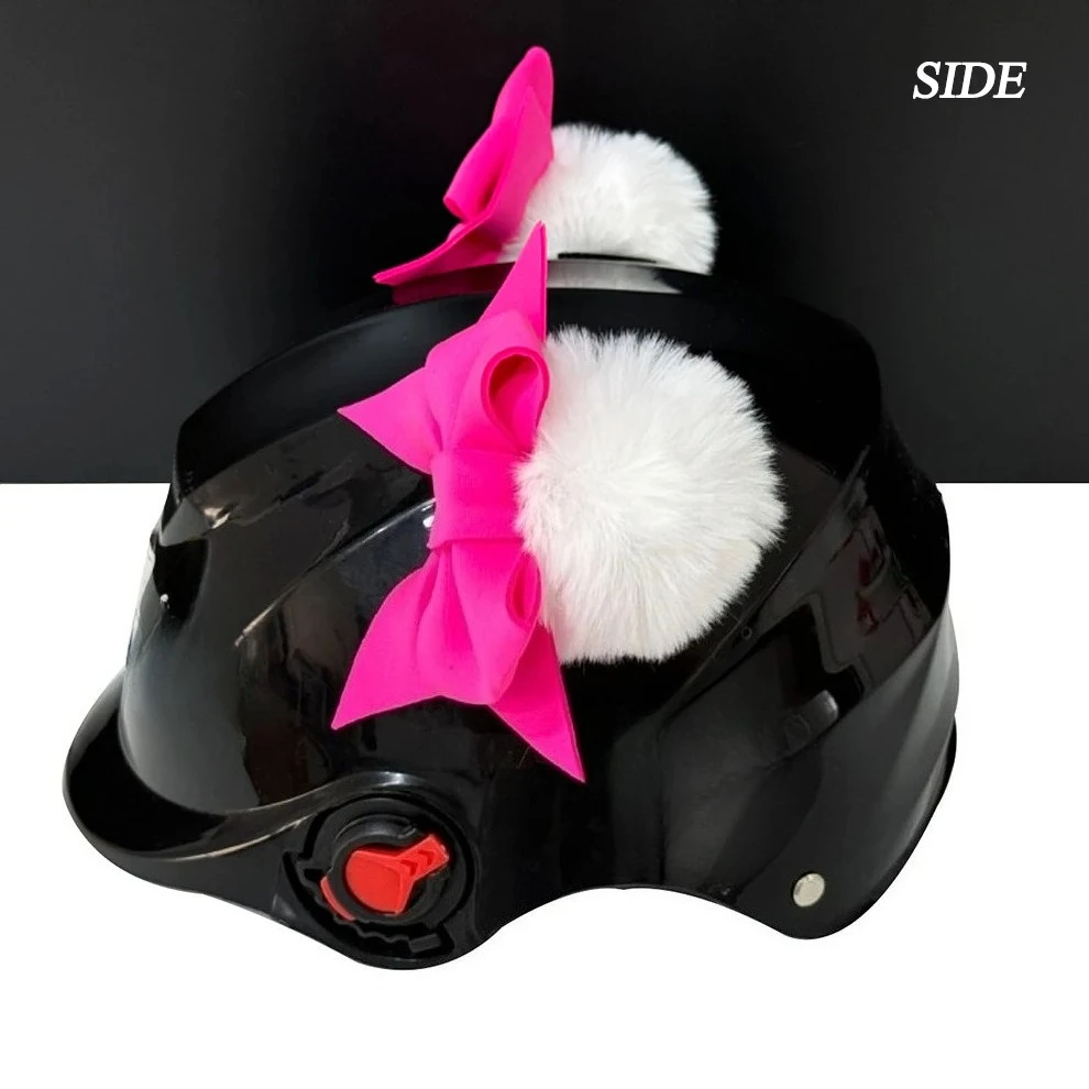 2 teile/para niedlichen motorrad reiten sking helm kaninchen katze ohren hörner helm dekor ohren deko aufkleber zubehör cosplayer styling