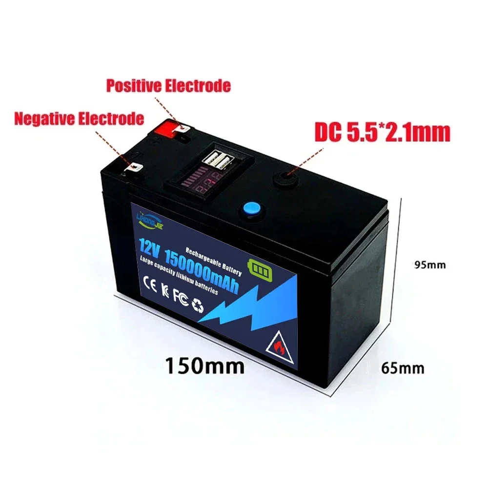 

Brand new sprayer 12V 120Ah 3S6P volt built-in high current 30A BMS 18650 lithium battery pack for electric vehicle battery