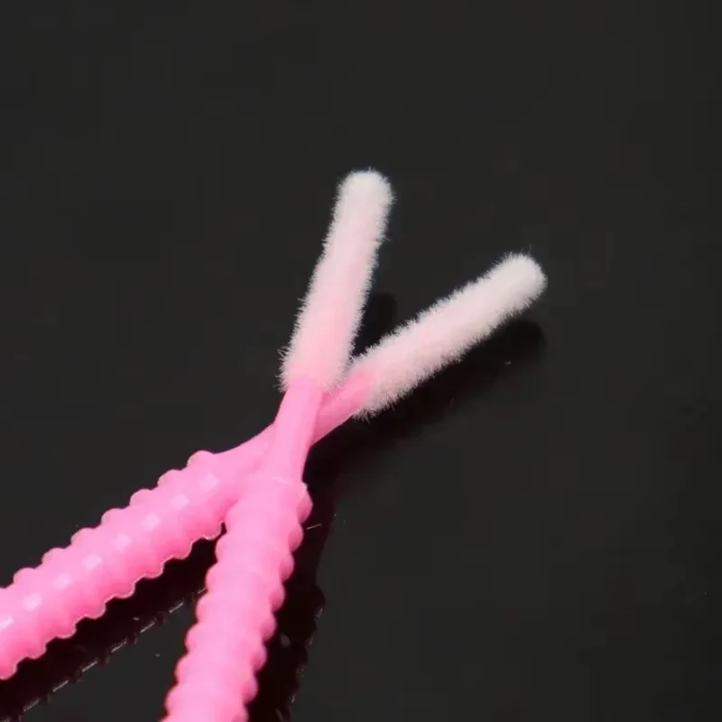 100Pcs/Pack Disposable Microbrush Applicator Eyelash Mascara Glue Cleaning Brush Makeup Tools Long Head Bendable Micro Brushes