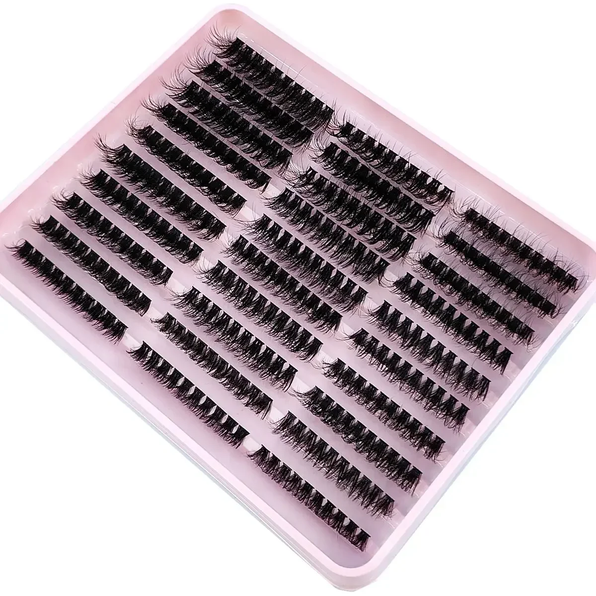 290/300 قطعة 5D رقيق سميكة رمش مجموعات D/DD حليقة Wispy الفردية جلدة 60 + 80 + 100 مزيج رمش ملحقات الرموش الصناعية