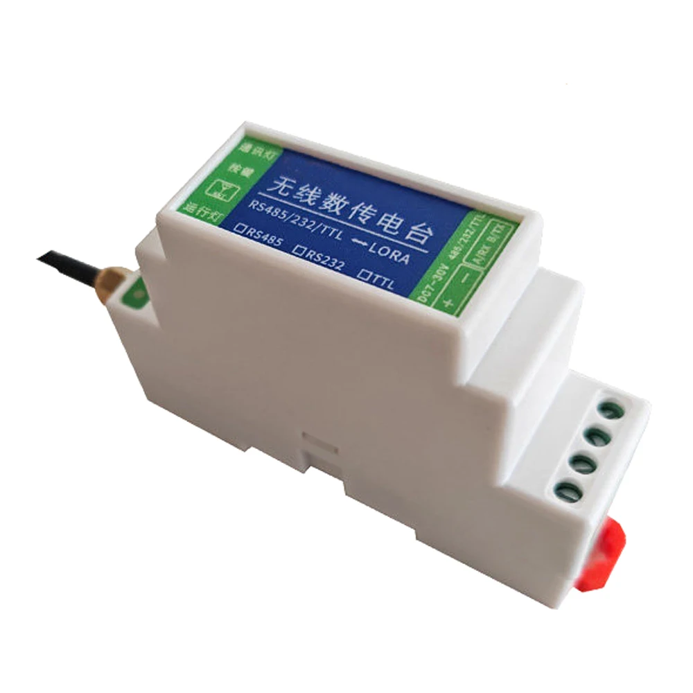 2PCS Lora Wireless Data Transmission Radio RS485 Communication Module RS232 Data Transfer Repeater TTL Serial Receiver