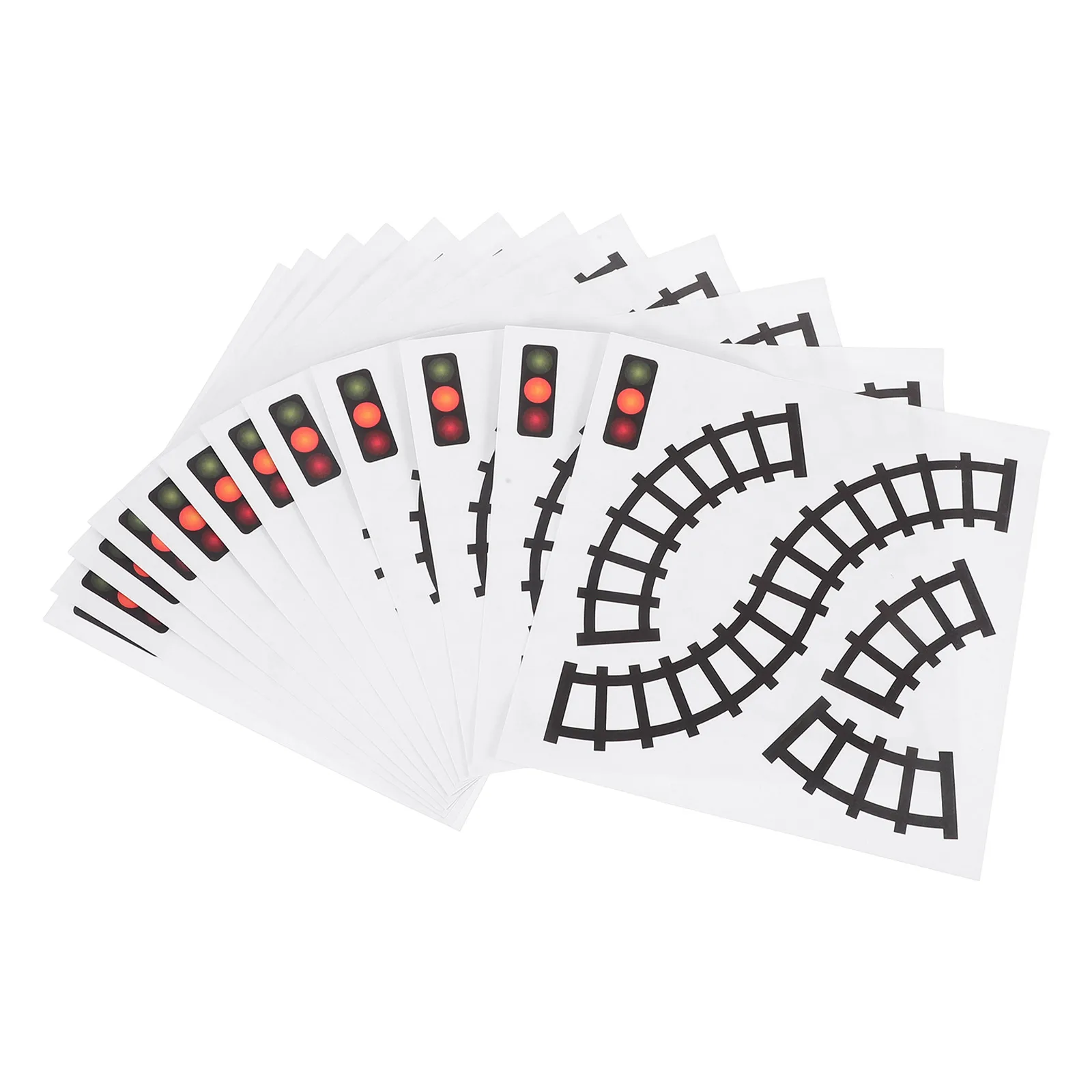 

10 Pcs Traffic Sign Stickers Kids Toys Car Wall Railroad Racing Decoration Child