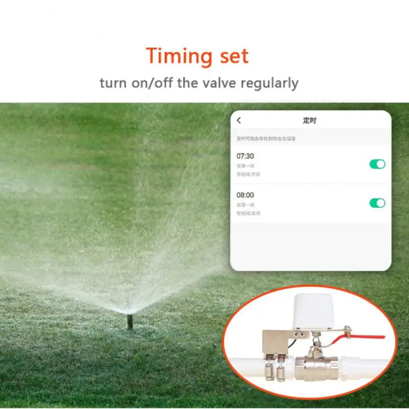 Tuya Smart WiFi Water Valve Gas Leakage Auto ON/OFF Timer Smart Home Faucet Controller Support Alexa Google Home Smart Life App