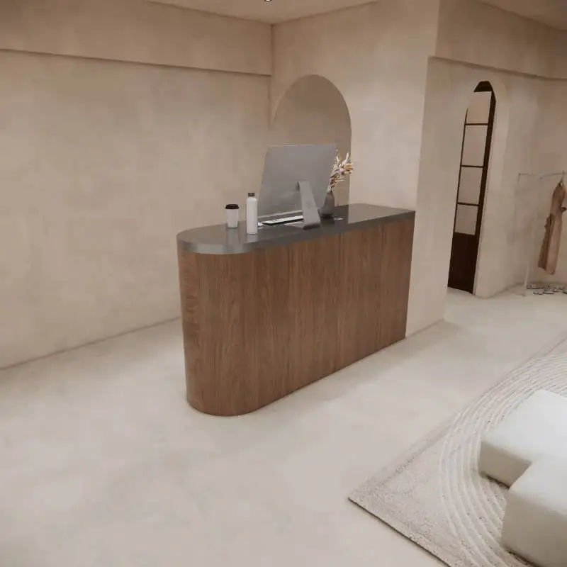 /Decor Corner Reception Counter Luxury Boutique Retail Store Reception Counter Cashier Checkout Receptiebalie Toonbank Furniture