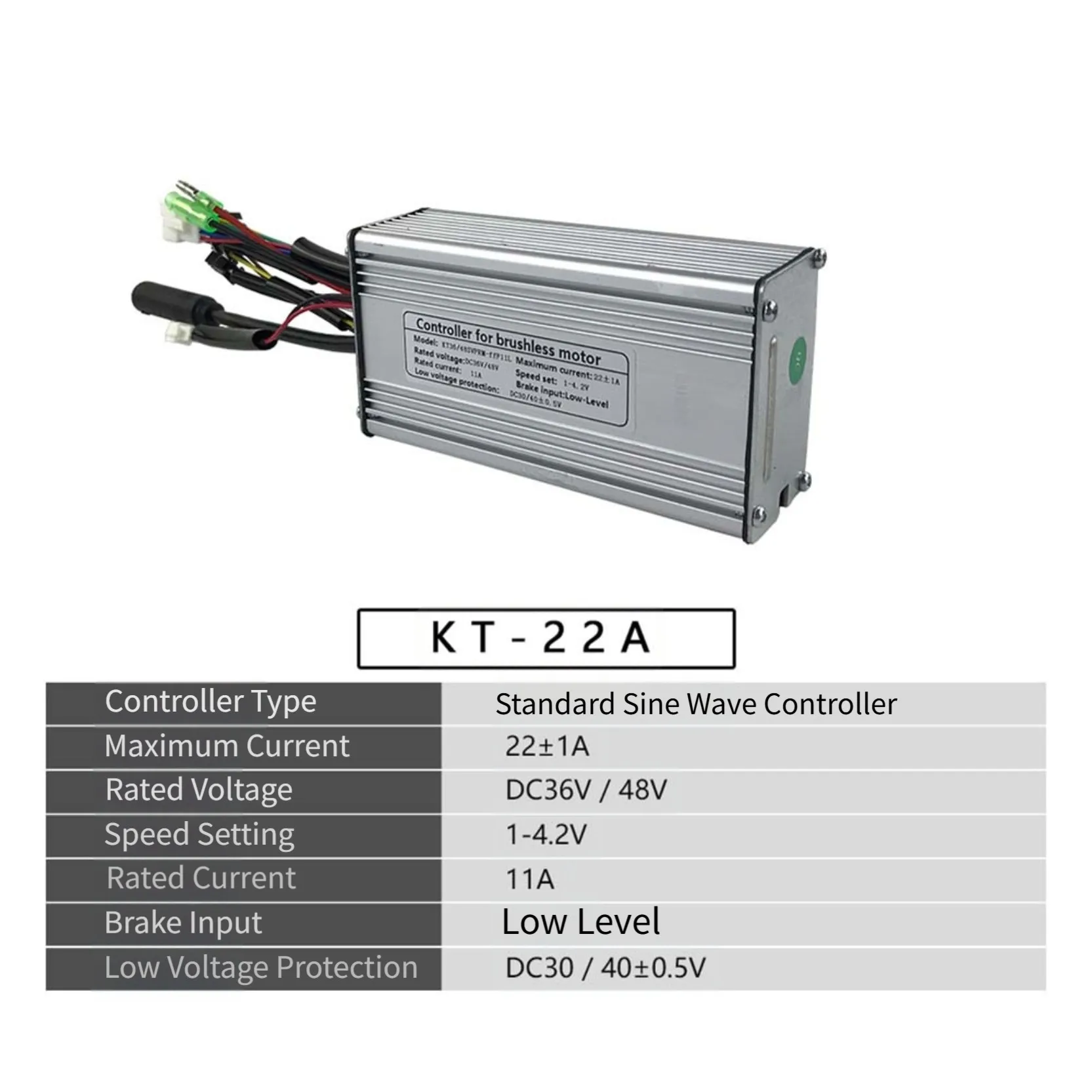 

Hot Sales 36V48V Electric Bicycle For KT22A Brushless Controller Sine Compact Wave Sliver With Light Wire Replace Practical Part