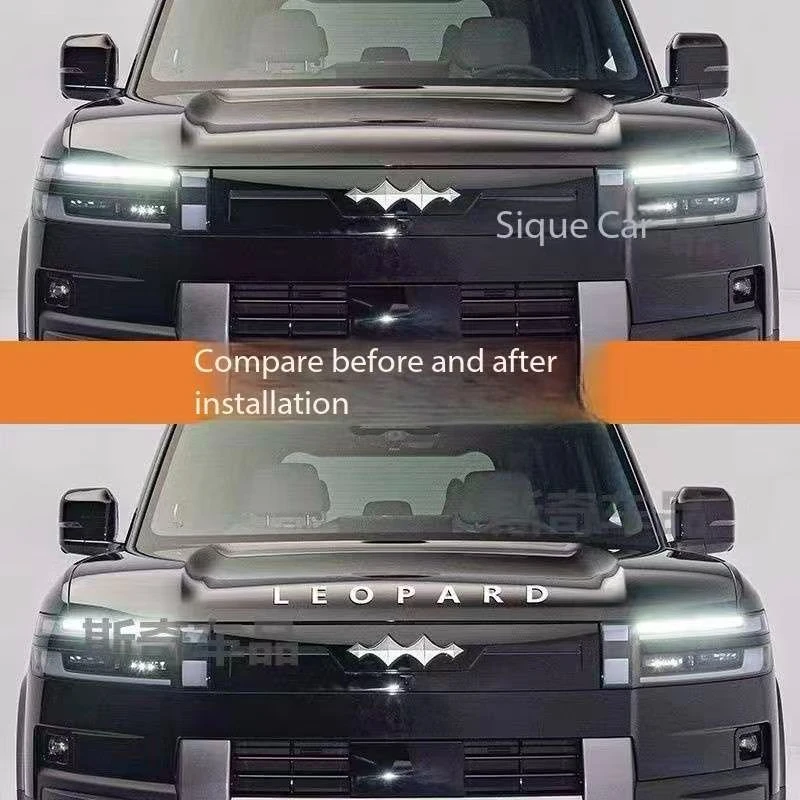 Suitable for Equation Leopard 5 Leopard 8 Front Engine Hood Logo Letter Sticker Exterior Modification