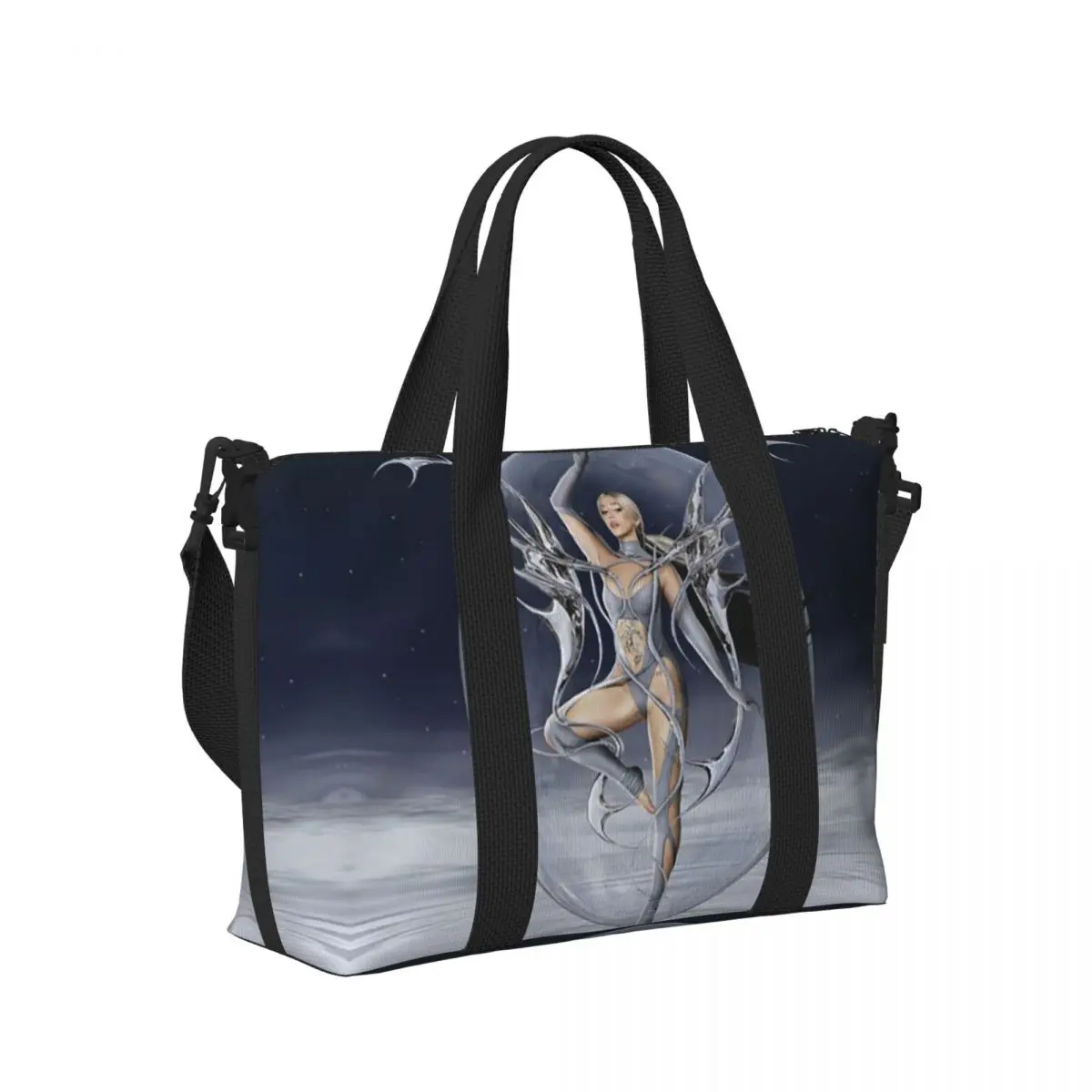 Bolsa de viagem espanhol Lola Indigo Beach, sacola de grande capacidade para academia, ioga, mulheres, compras, bolsa de ombro