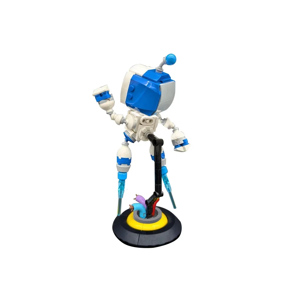 MOC Rescue Mission Game Astro Bot importer nights, modèle de jeu populaire, robot de dessin animé créatif, briques de bricolage, jouets d'assemblage, cadeaux pour enfants