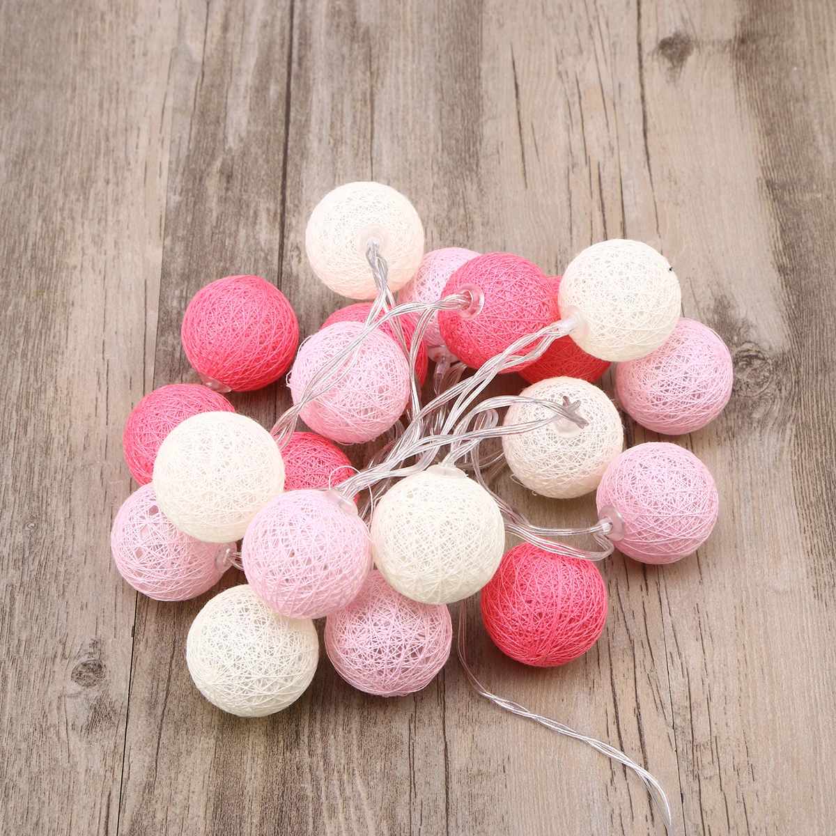 

20pcs String Light with Yarn Ball Shaped Lights 2.2m Christmas Light Strip Powered Party Garden Patio Rope Lights Decora