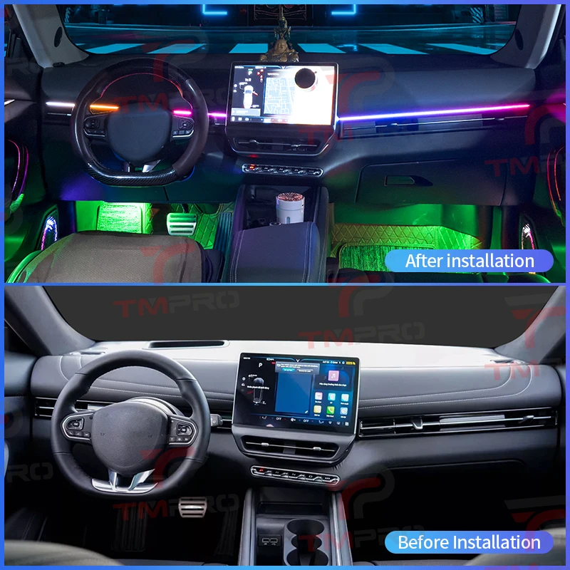 TMPRO 64-Color LED Safety Assistance System Ambient Light Suitable for VINFAST VF7 2022-2025 Interior Decoration