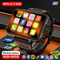 LOKMAT APPLLP 5 MAX Android Watch Phone Square Big Screen Wifi 4G Calls Smartwatches Dual Camera with Flashlight Gaming Watch