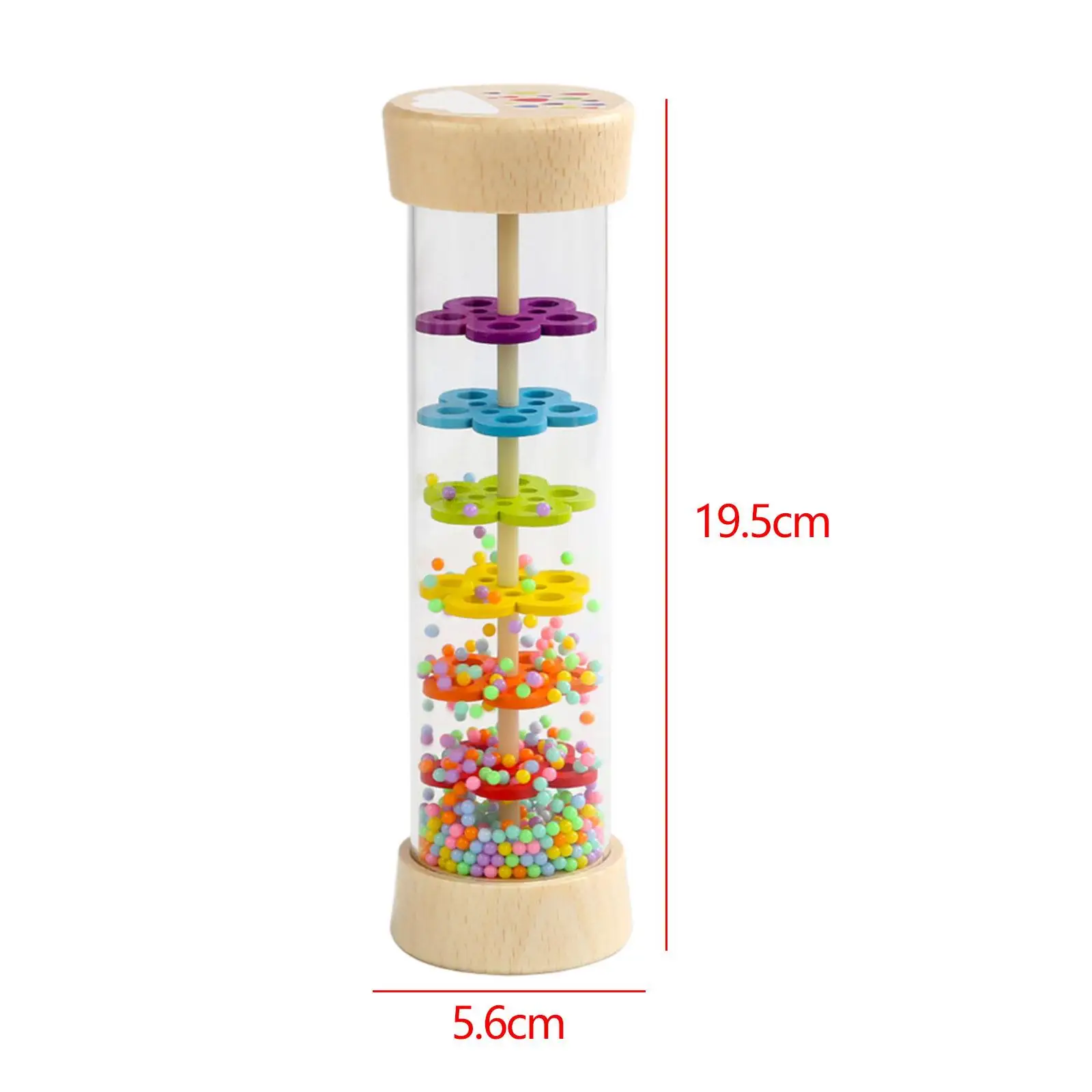 Rainmaker Colorful Beaded Rain Shaker Toy Rattle Sensory Tube for Party Favors