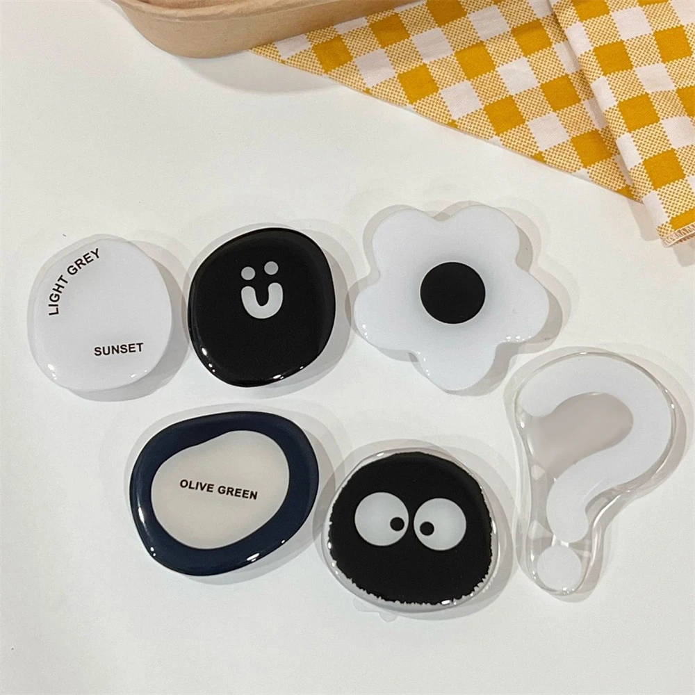 Black Y2K Cute Funny Cartoon Flower Griptok Grip Tok Socket Pocket Stand For Cell Phone Bracket Universal  Finger Ring Suppor