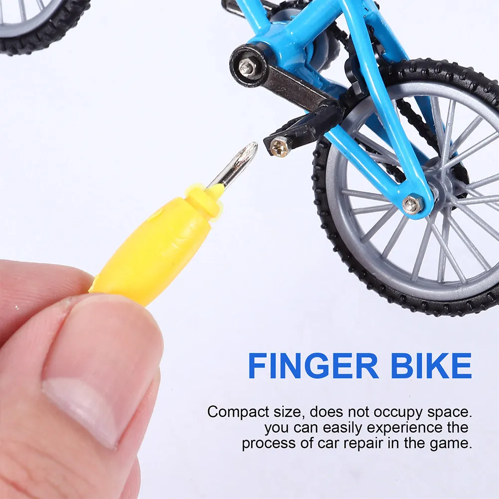 2Sets Aluminum Alloy Finger Bike Desktop Competitive Game Stress Relief Finger Coordination Activity