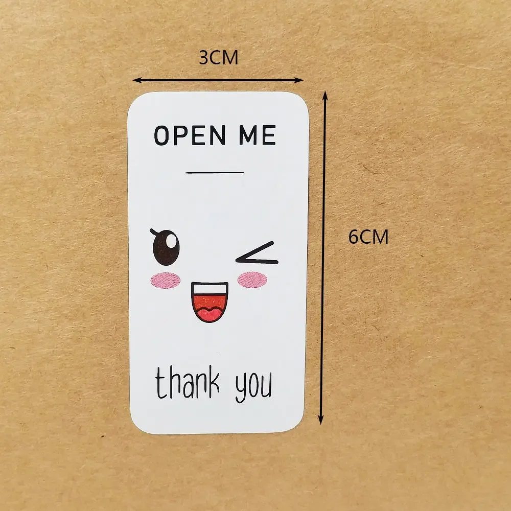 40-100pcs/pack Cute Open Me Stickers Thanks Your Labels for Small Business Package Decoration Envelope Seal Shipping Stickers