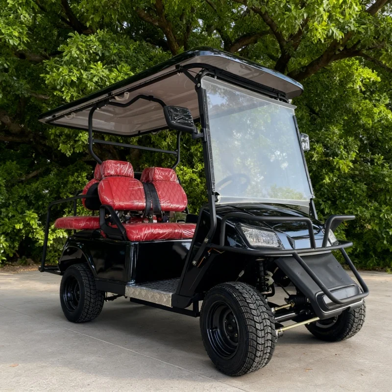 

Производитель Доступная заводская тележка для гольфа New Energy Street Legal 72 В с литиевой батареей Внедорожная 4-местная электрическая тележка для гольфа