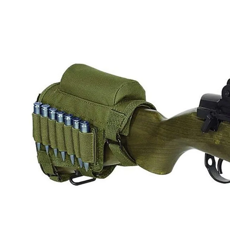 Tactical Cheek Rest With Carrier Carrying Case Army Military Rifle Bullet Holster Hunting Accessories Nylon Pouch Cartridges Bag