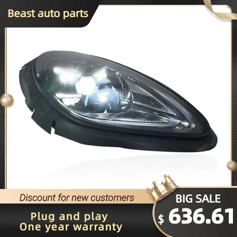 

For Porsche Macan 2014-2022 95B LED Headlight Assembly, Plug and Play, 2023 Matrix Upgrade, New Version