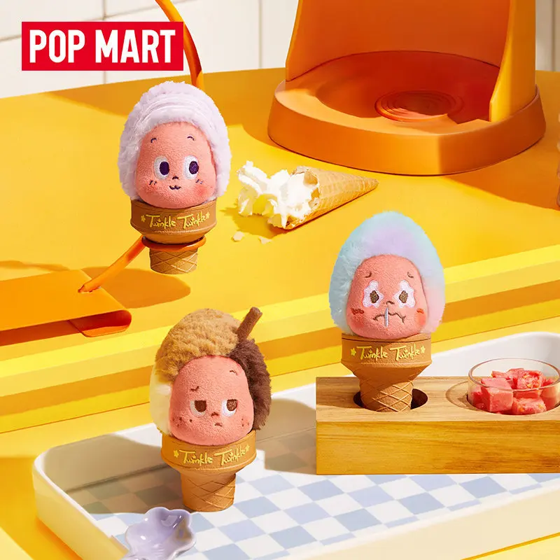 

POPMART TWinkle Twinkle Welcome to the Moon Surface Series Mysterious Box Ice Cream Vinyl Plush Pendant Blind Box Toy Girl Gifts