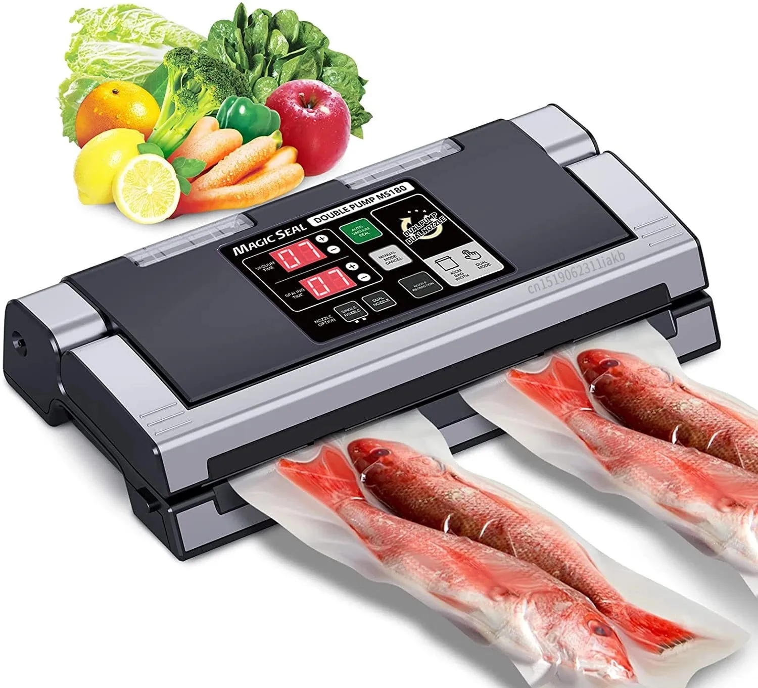 Пищевой вакуумный упаковщик MAGIC SEAL MS180, Профессиональный аппарат для сухой и влажной упаковки продуктов