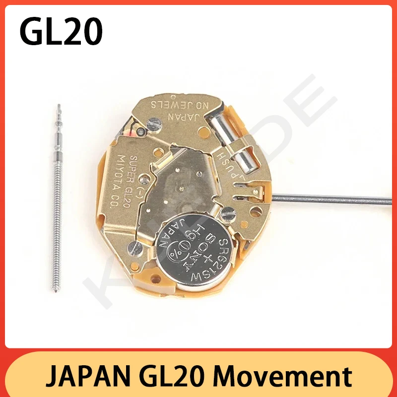 Gl20 gl32 gl22 movimento japão novo movimento de quartzo importado 2 mãos padrão acessórios de movimento de relógio com qualidade estável