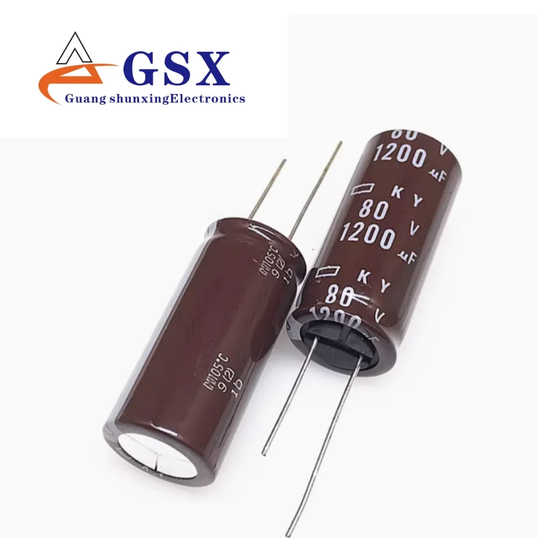 

10pcs aluminum electrolytic capacitors 80v1200uf 18 * 40 black diamond KY