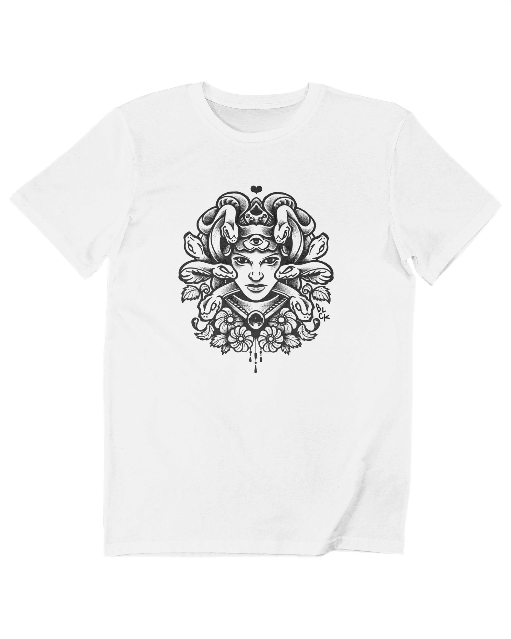 

Medusa Trois Gorgones Graphic Print Summer Luxury Brand Cotton Men's and Women's T-Shirts Short Sleeves Street Fashion