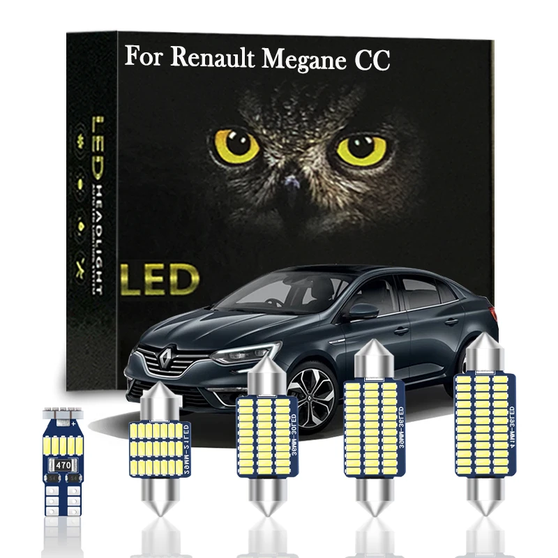 

Canbus LED Interior Light Kit For Renault Megane CC MK1 2 3 4 1997 1998 2006 2007 2008 2009 2010 2012 2014 2015 2016 2017