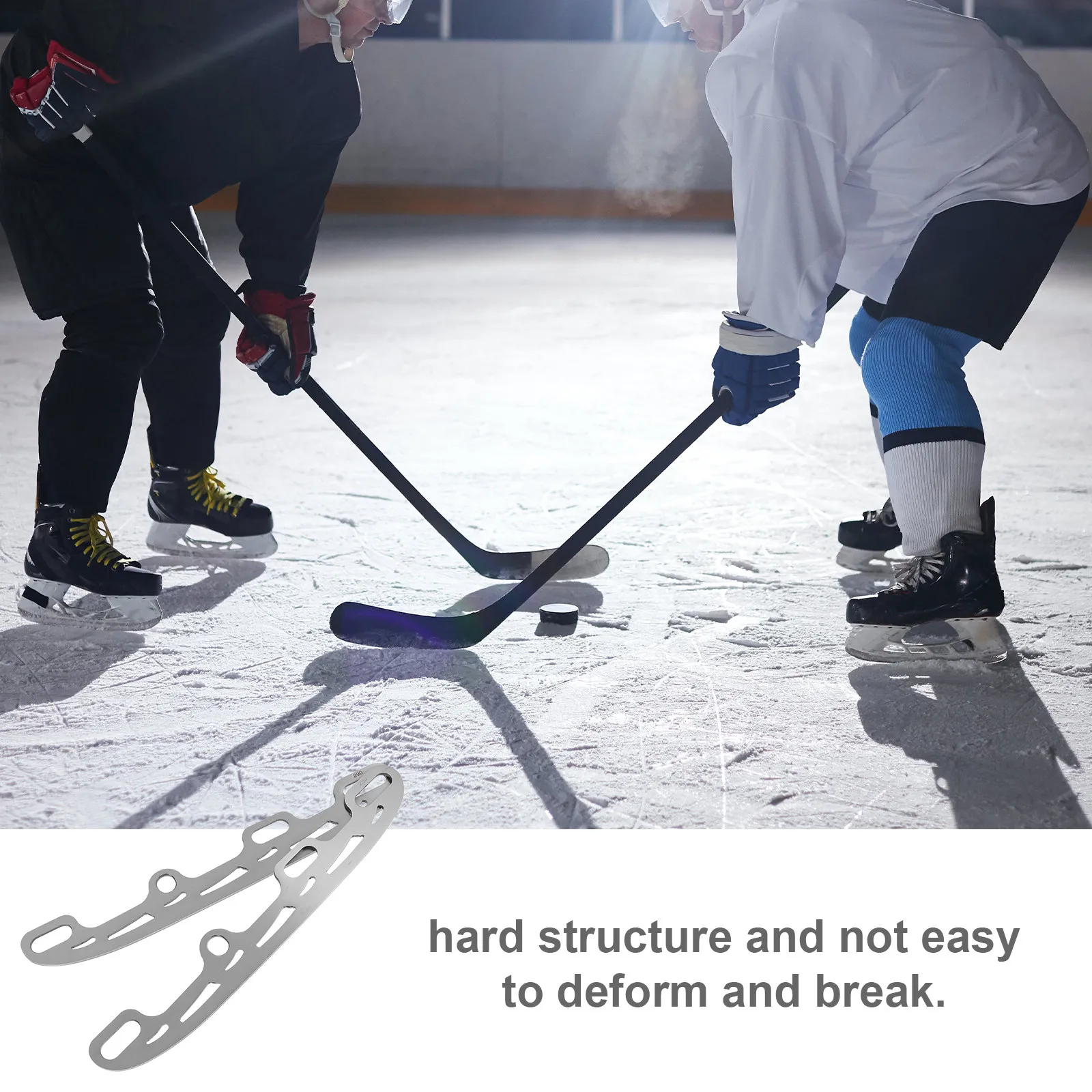 

1 Pair Replacement Blades Metal Ice Skating Blades Durable Stainless Steel Replaceable Blade For Hockey Figure Skates Outdoor