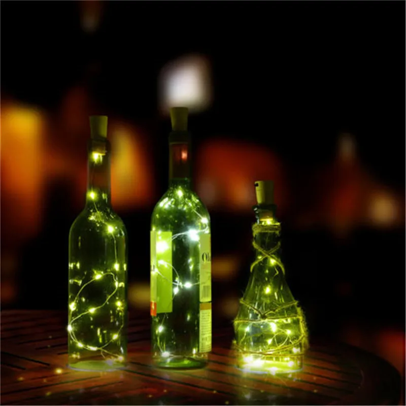 5pcs Bar LED Wine Bottle Cork String Lights Holiday Decoration Garland Fairy Lights Christmas Copper Wire String Lights