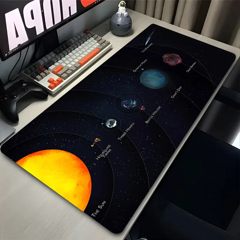 Large Mouse Pad Outer Wilds Laptop Gamer Desk Mat Rubber Extended Keyboard Rug Gaming Accessories PC Mousepad Oversize Table Pad